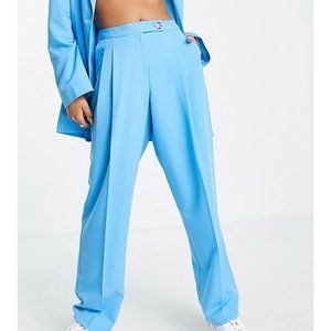 Topshop Petite fashion mensy pants in turquoise Sz 8P-US  NWT